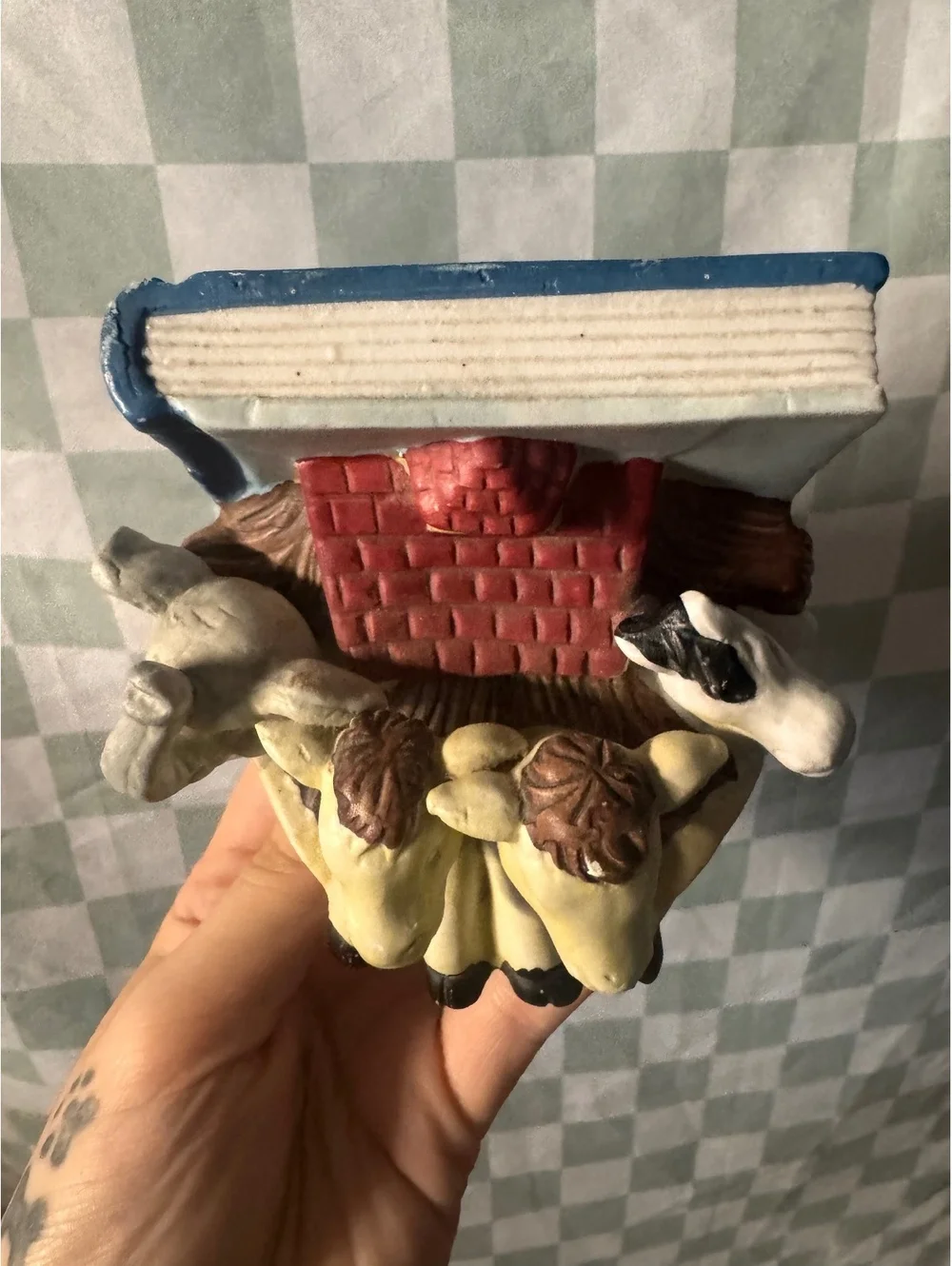 Vintage Noah's Ark Themed Ceramic Bookends